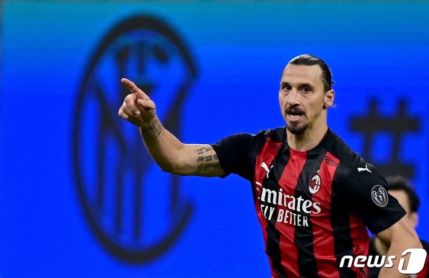 AC밀란과 1년 재계약을 한 즐라탄 이브라히모비치. ⓒ AFP=뉴스1