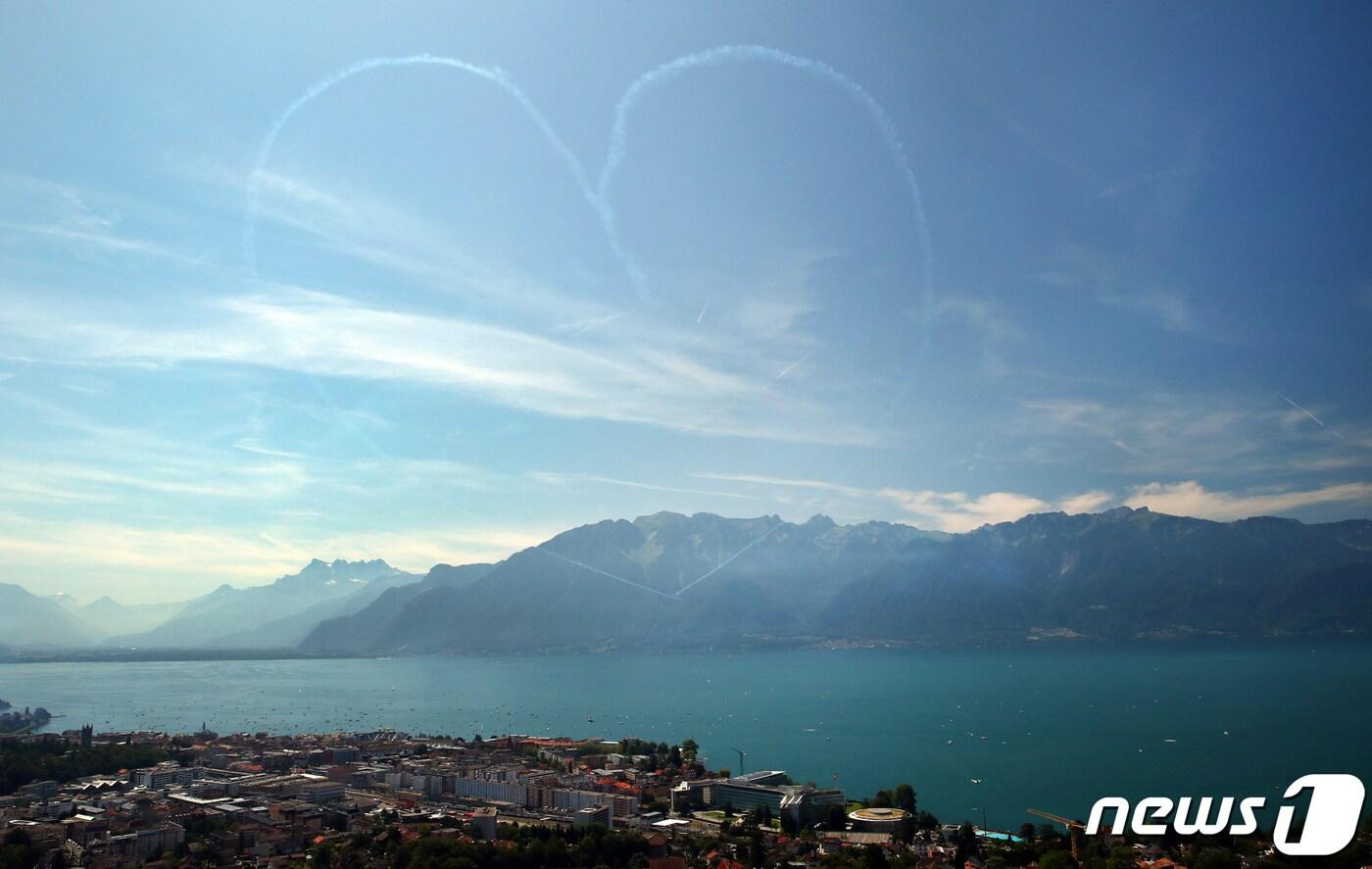 본문 이미지 - 스위스 브베의 레만 호수 모습. <자료사진> ⓒ 로이터=뉴스1 ⓒ News1 최서윤 기자
