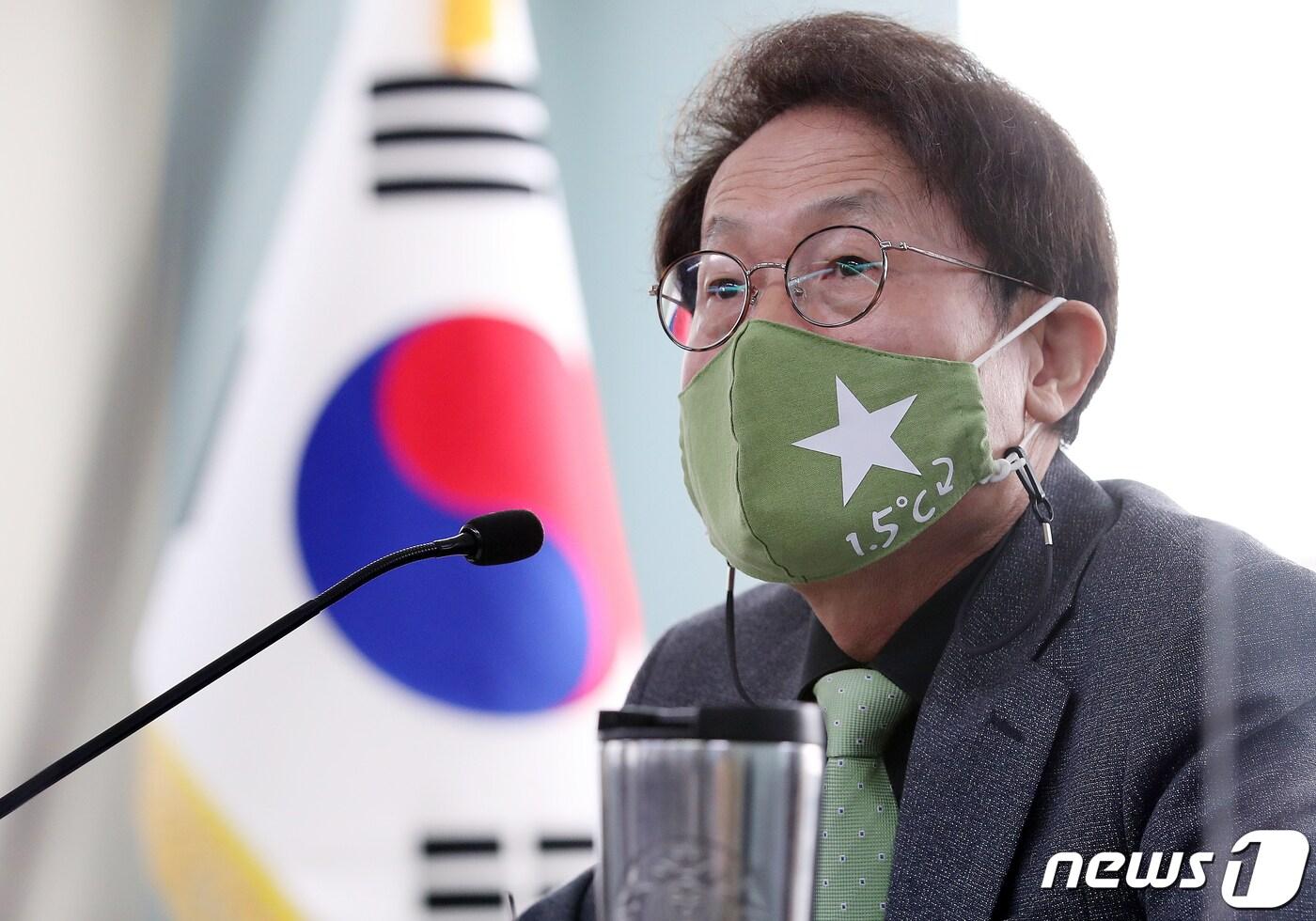 본문 이미지 - 조희연 서울시교육감이 6일 서울시교육청에서 열린 기자간담회에서 발언하고 있다. 2021.4.6/뉴스1 ⓒ News1 김진환 기자