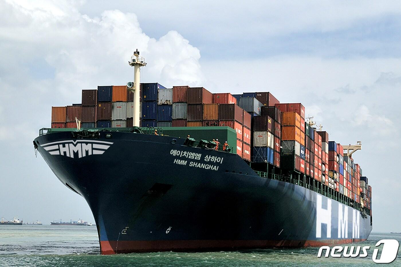 6800TEU급 컨테이너선 ‘HMM 상하이호' ⓒ뉴스1