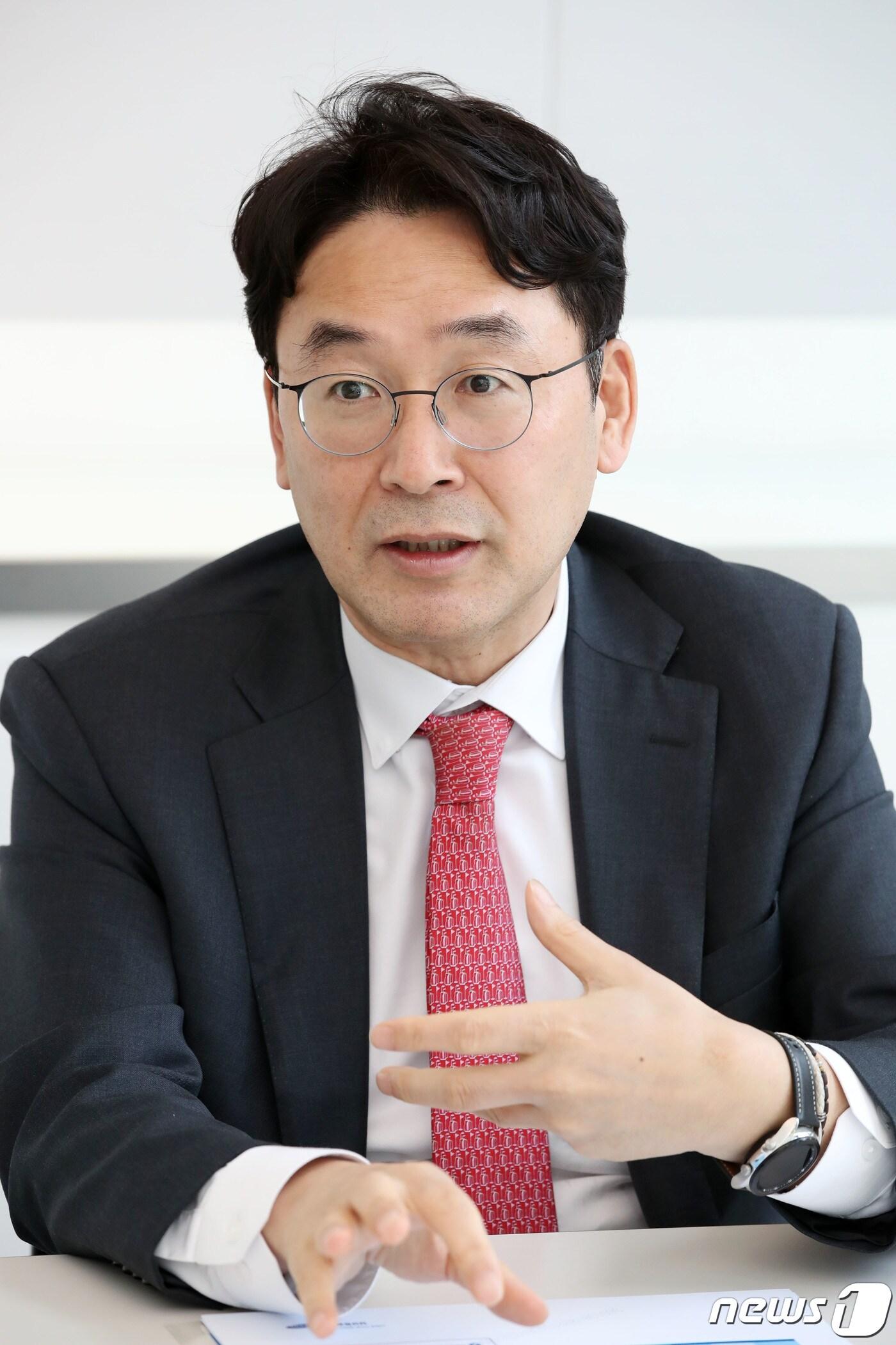 본문 이미지 - 삼성증권 오현석 센터장이 8일 서울 서초구 삼성생명서초타워에서 뉴스1과 인터뷰를 하고 있다. 2021.4.8/뉴스1 ⓒ News1 이광호 기자