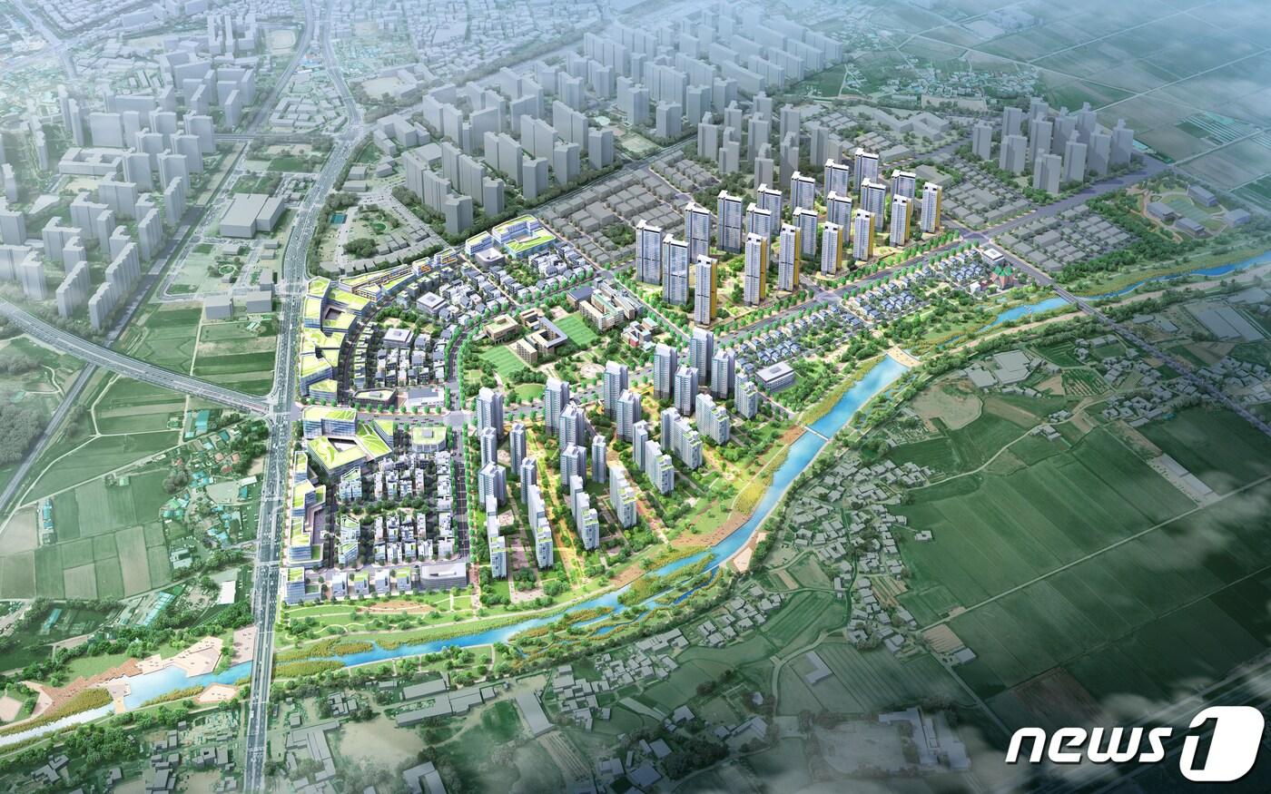 충남도는 아산시 모종샛들지구 도시개발 구역지정 및 개발계획(안)을 최종 확정하고 11일 고시했다.(충남도 제공)ⓒ 뉴스1