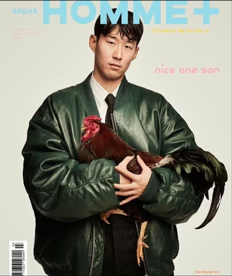 본문 이미지 - 패션잡지 표지모델로 나온 손흥민. (데일리메일 캡처) ⓒ 뉴스1