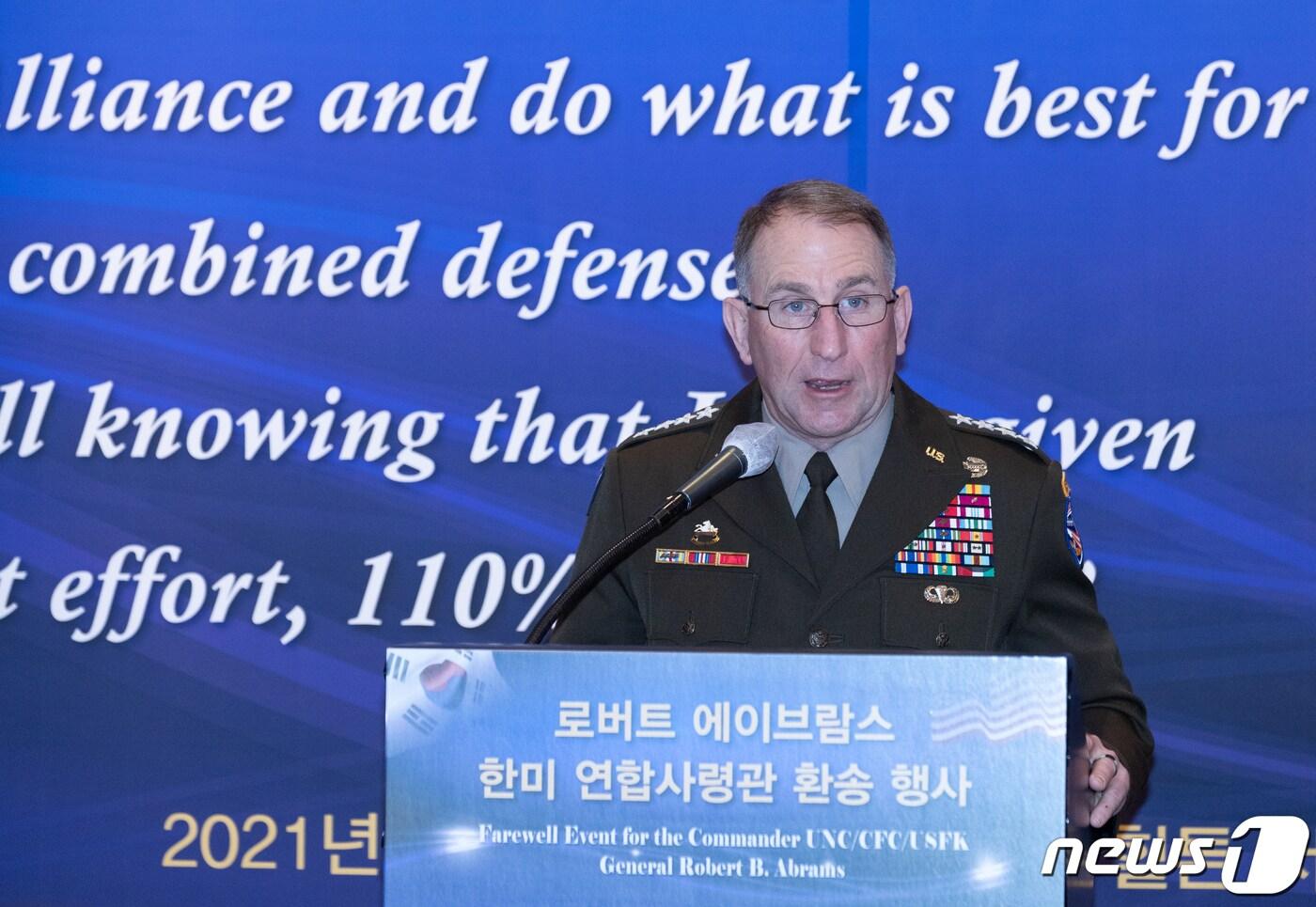 본문 이미지 - 로버트 에이브럼스 전 주한미군사령관. 2021.5.13/뉴스1 ⓒ News1 이재명 기자