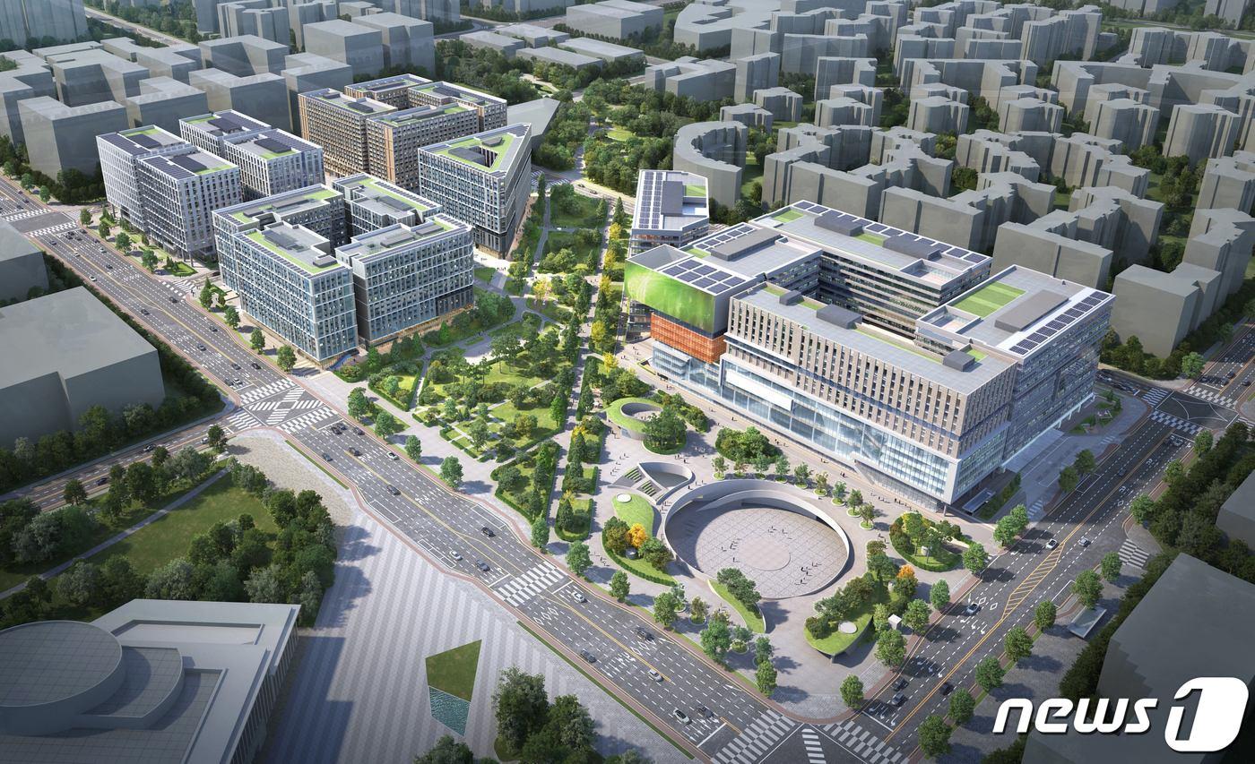 본문 이미지 - 마곡 MICE 전체 조감도.(롯데건설 제공)ⓒ 뉴스1