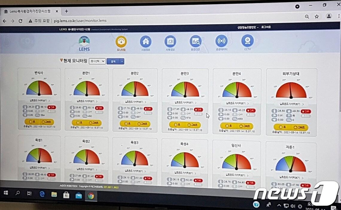 본문 이미지 - 축산 스마트팜 통합제어시스템(장수군 제공)2021.5.14/뉴스1