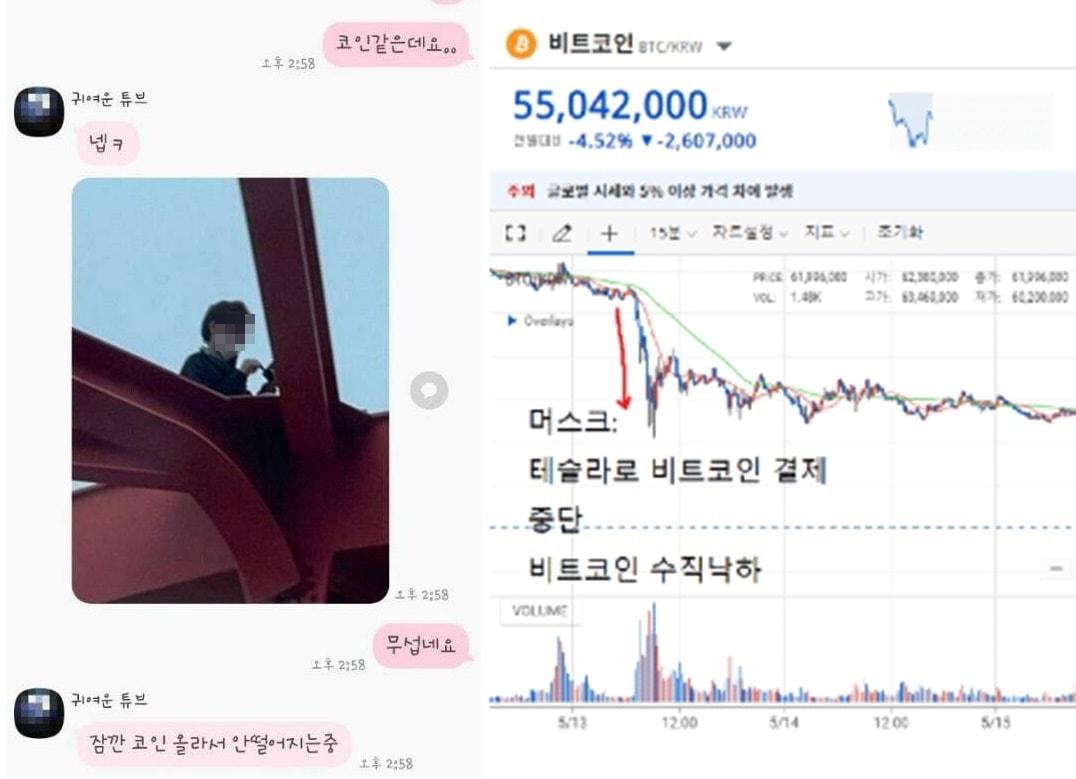 본문 이미지 - 40대 남성이 봉암교 위에 오른 것을 두고 '비트코인 때문이 아니냐'는 루머가 확산됐다. (온라인 커뮤니티 갈무리) ⓒ 뉴스1