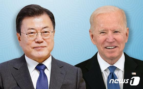 본문 이미지 - 문재인 대통령, 조 바이든 미국 대통령.ⓒ News1 최수아 디자이너