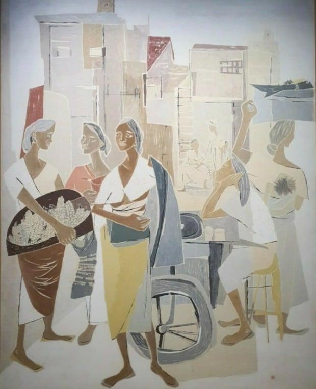 본문 이미지 - 박래현의 '노점'(1956)