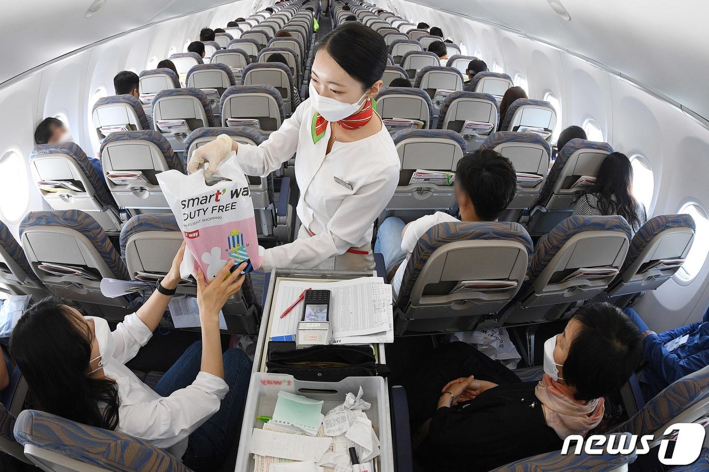 대구공항에서 출발한 여객기 기내 모습. (사진은 기사 내용과 무관함) 뉴스1 ⓒ News1 자료 사진