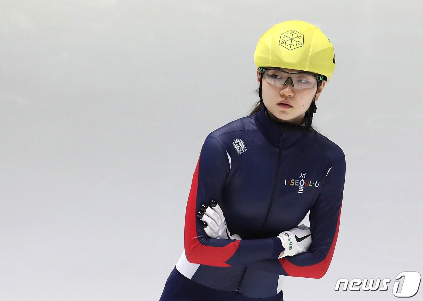 지난 5월 열린 2021-2022시즌 쇼트트랙 국가대표 1차 선발대회 당시 심석희. (뉴스1 DB) 2021.5.5/뉴스1 ⓒ News1 이성철 기자