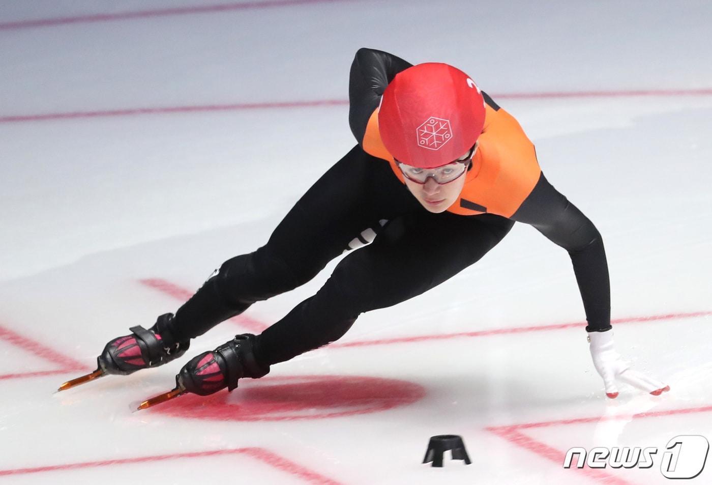 여자 쇼트트랙 대표팀 김지유. 2021.5.5/뉴스1 ⓒ News1 이성철 기자