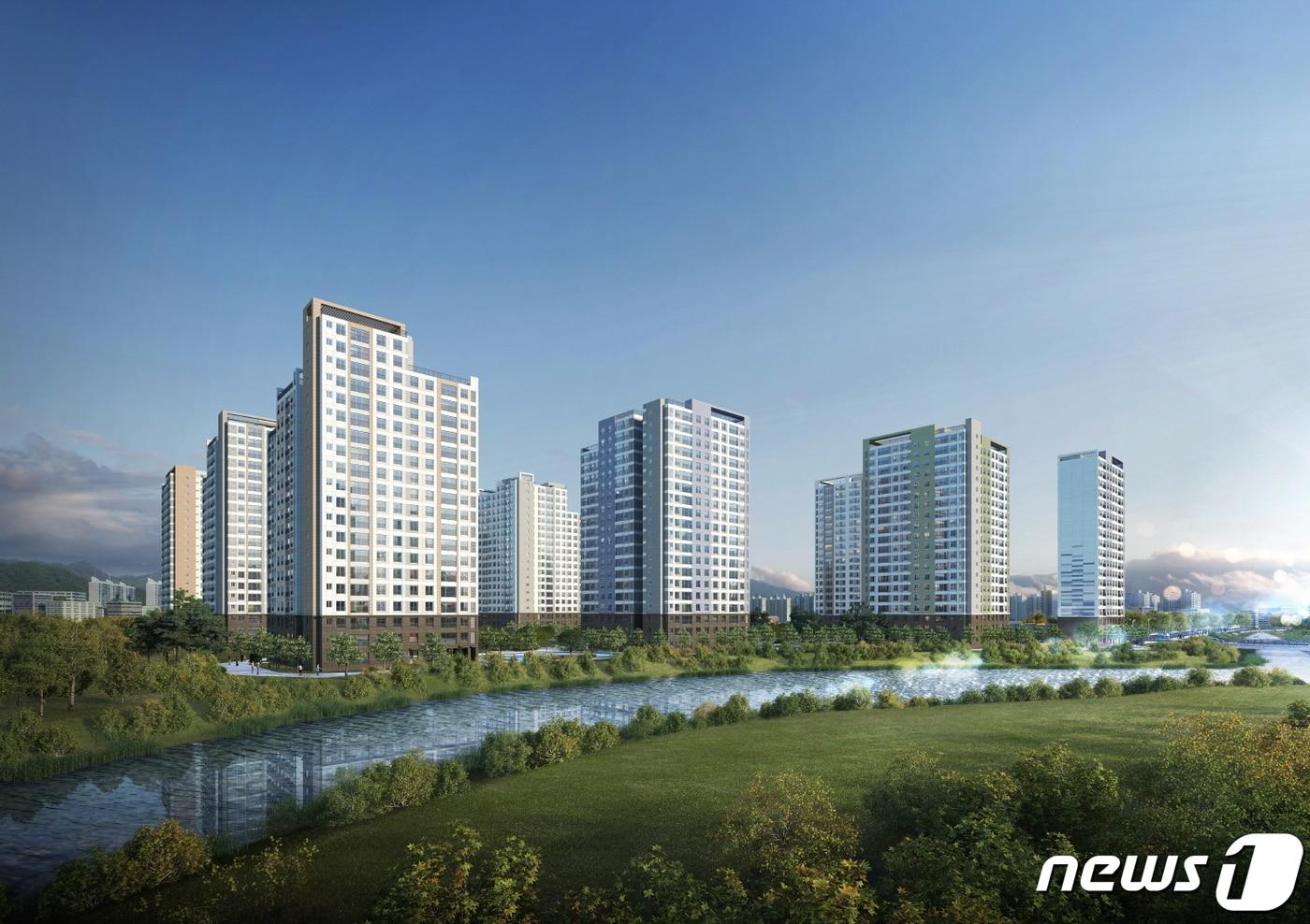 본문 이미지 - 아산 해링턴플레이스 스마트밸리 투시도ⓒ 뉴스1