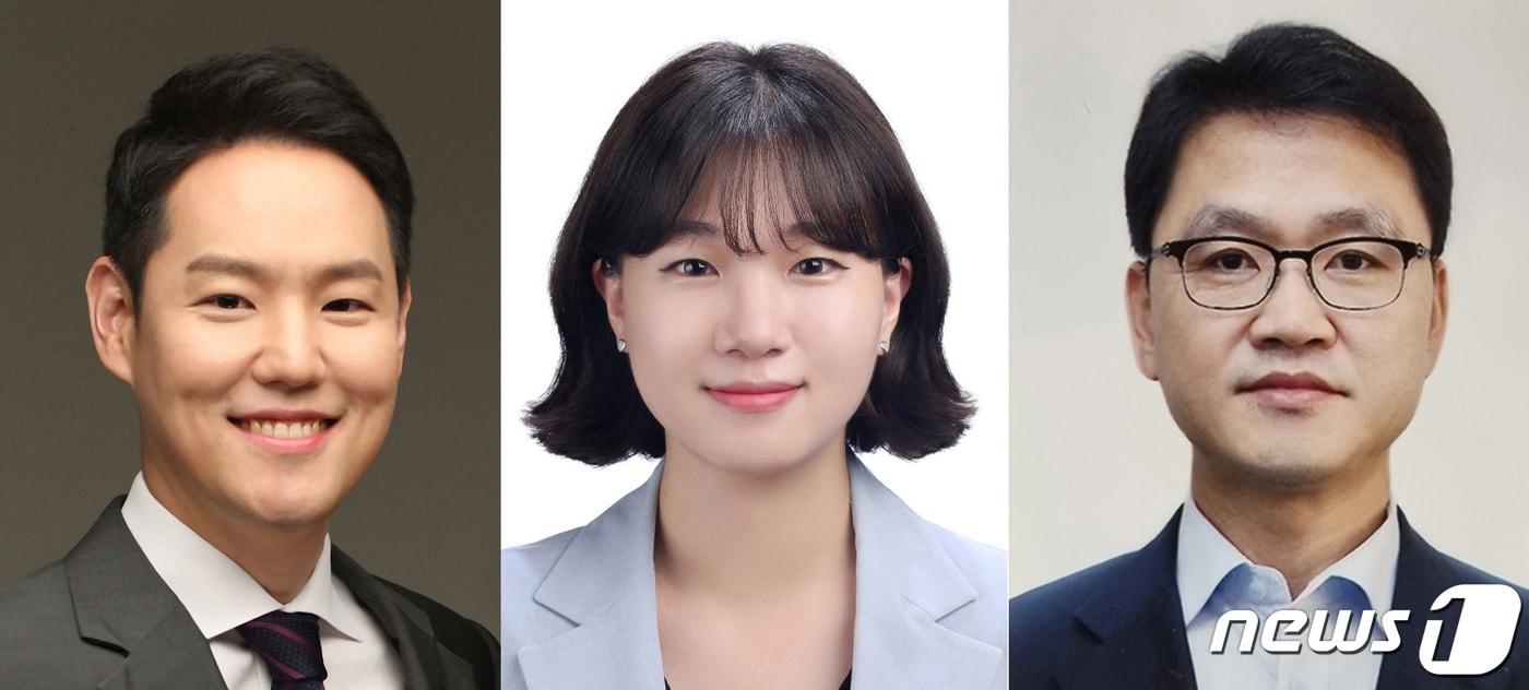 문재인 대통령이 21일 청와대 정무비서관에 김한규(왼쪽부터) 김앤장법률사무소 변호사, 청년비서관에 박성민 전 더불어민주당 최고위원, 교육비서관에 이승복 교육부 교육안전정보국장을 내정했다.(청와대 제공)2021.6.21/뉴스1