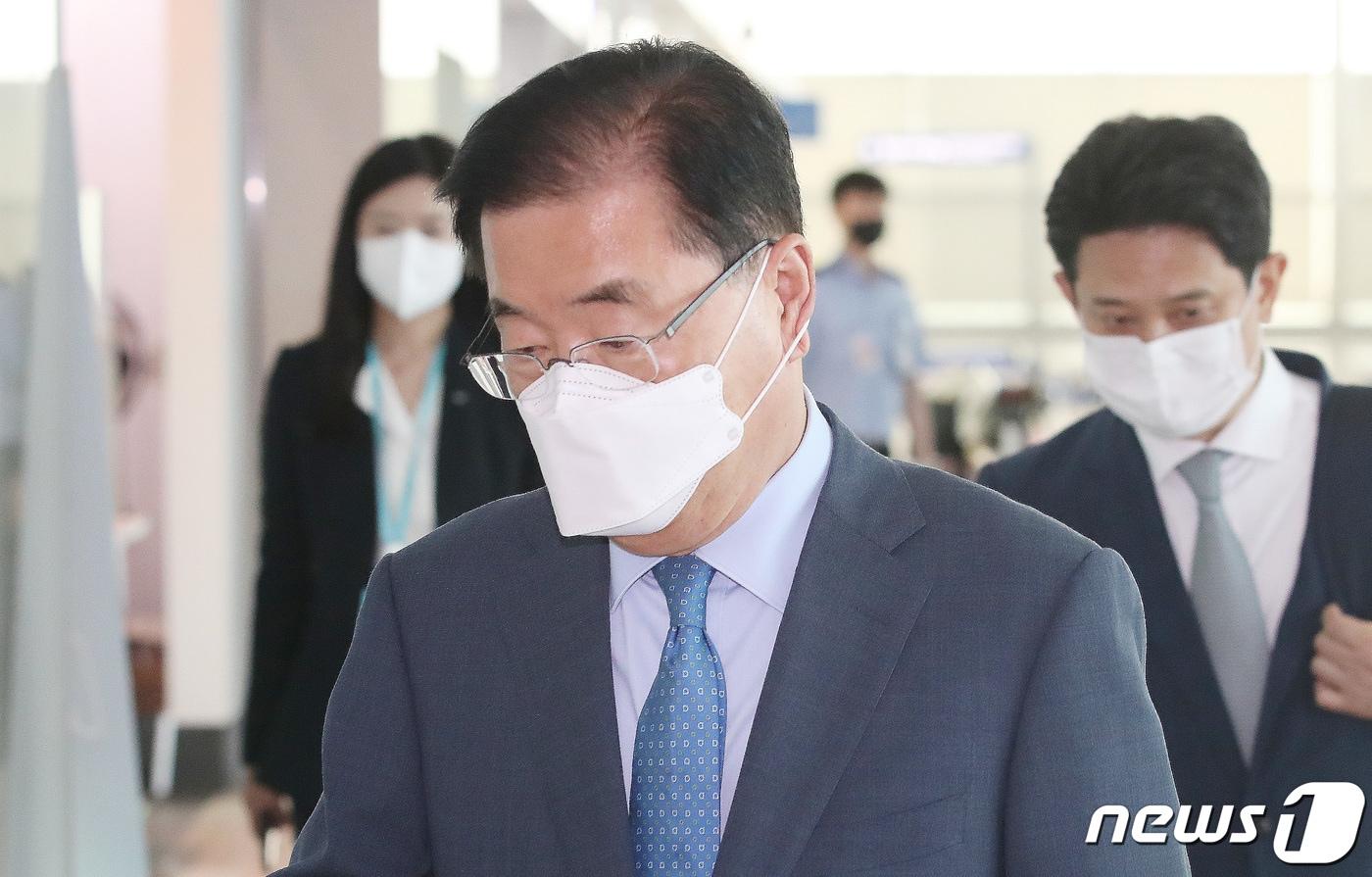 본문 이미지 - 정의용 외교부 장관. 2021.6.21/뉴스1 ⓒ News1 임세영 기자