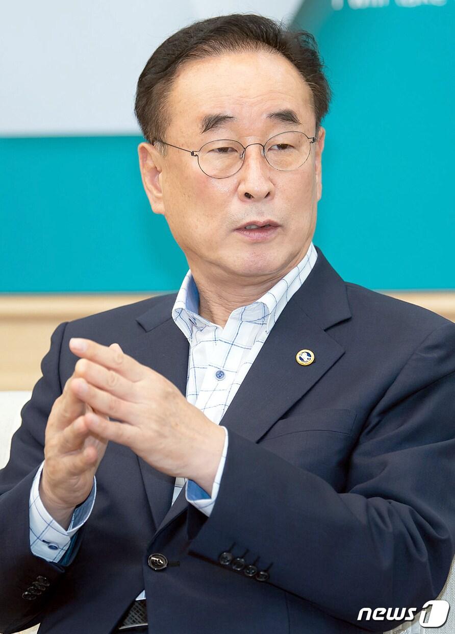 본문 이미지 - 뉴스1과 인터뷰하는 장세용 구미시장 2021.6.22/ⓒ 뉴스1