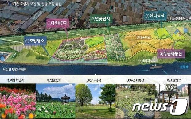 본문 이미지 - 낙동강 둔치 여가녹지 조성사업 계획도. (김해시 제공)ⓒ 뉴스1