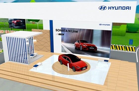 본문 이미지 - 메타버스 플랫폼인 제페토에 구현된 쏘나타 N 라인. /뉴스1