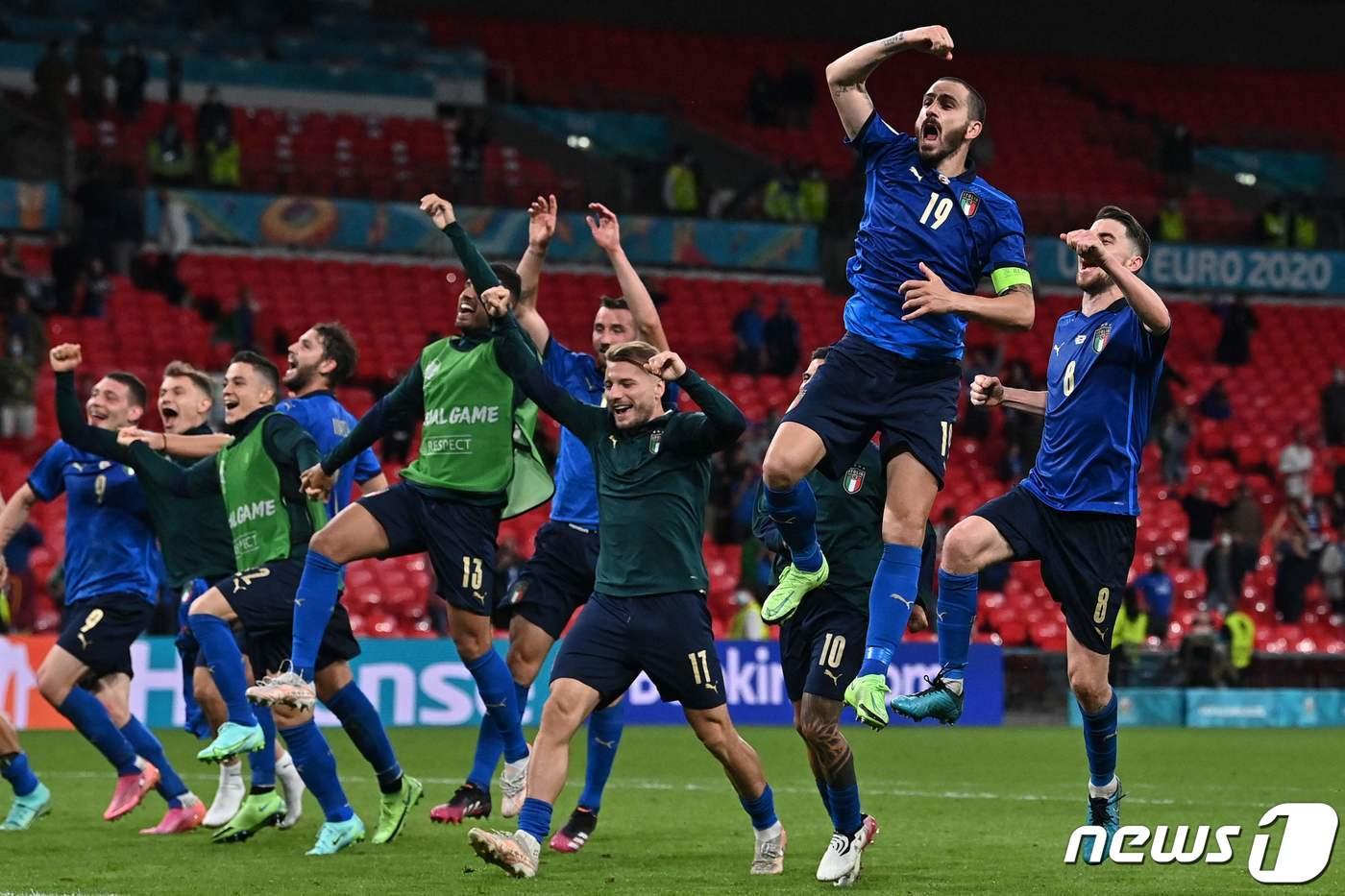 이탈리아가 A매치 31경기 무패 행진을 달리며 8강에 진출했다. ⓒ AFP=뉴스1