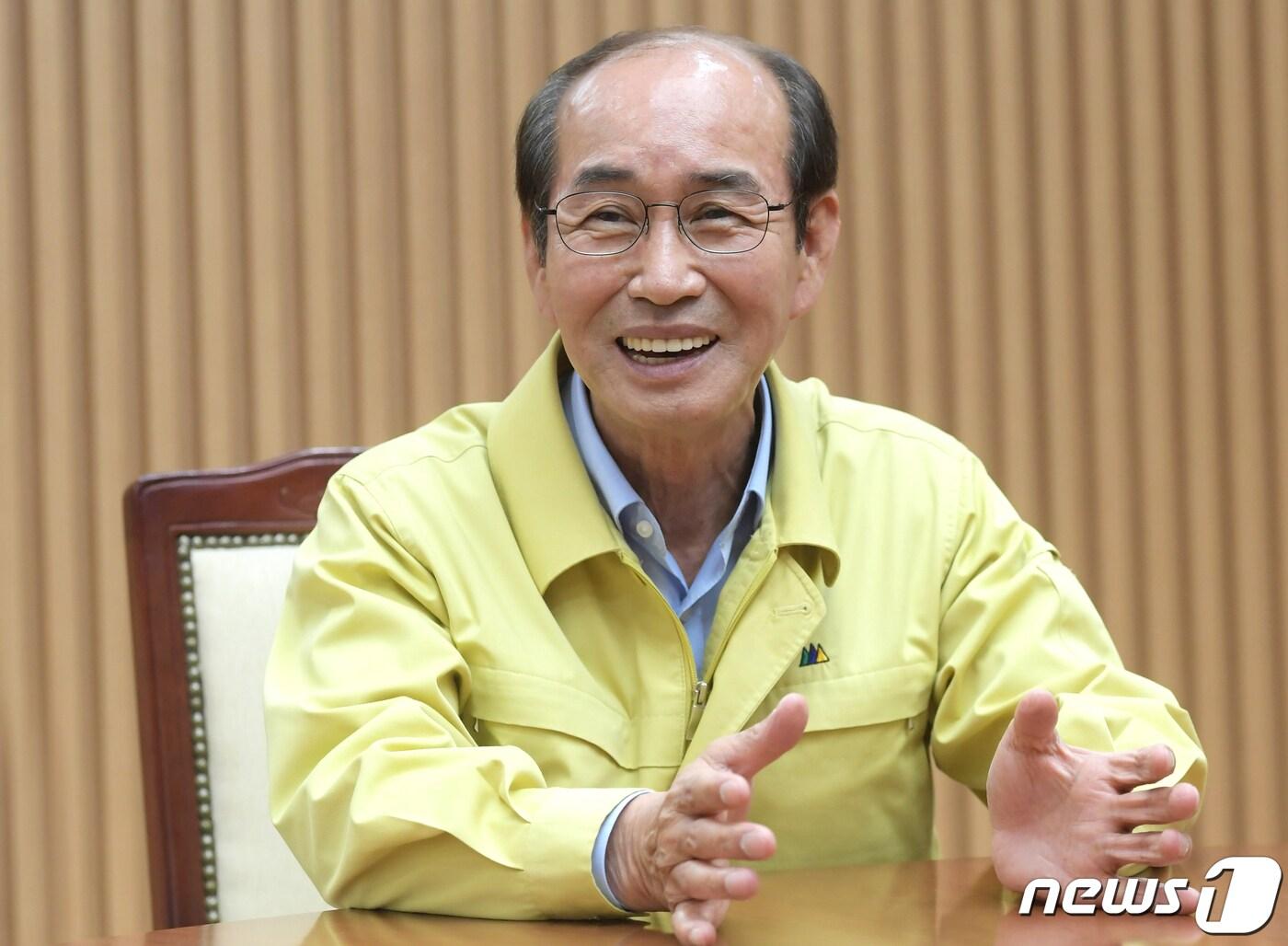 본문 이미지 - 이승율 청도군수가 28일 뉴스1과 인터뷰를 하고 있다. 2021.6.28/ⓒ 뉴스1