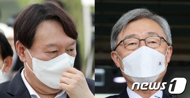 본문 이미지 - 윤석열 전 검찰총장(왼쪽)과 최재형 전 감사원장(오른쪽) 2021.6.28 ⓒ 뉴스1