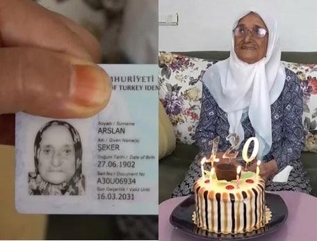 본문 이미지 - 터키의 세커 아슬란 할머니(오른쪽)의 운전면허증(왼쪽)에 출생년도인 1902년이 적혀있다. (메트로 갈무리) ⓒ 뉴스1