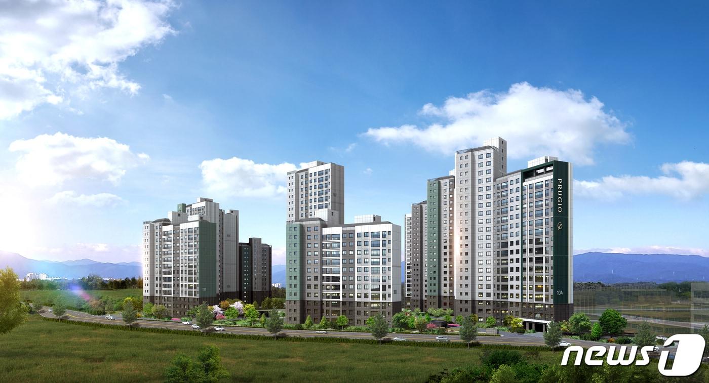 ‘익산 푸르지오 더 퍼스트’  주경 투시도(대우건설 제공)2021.6.9/뉴스1