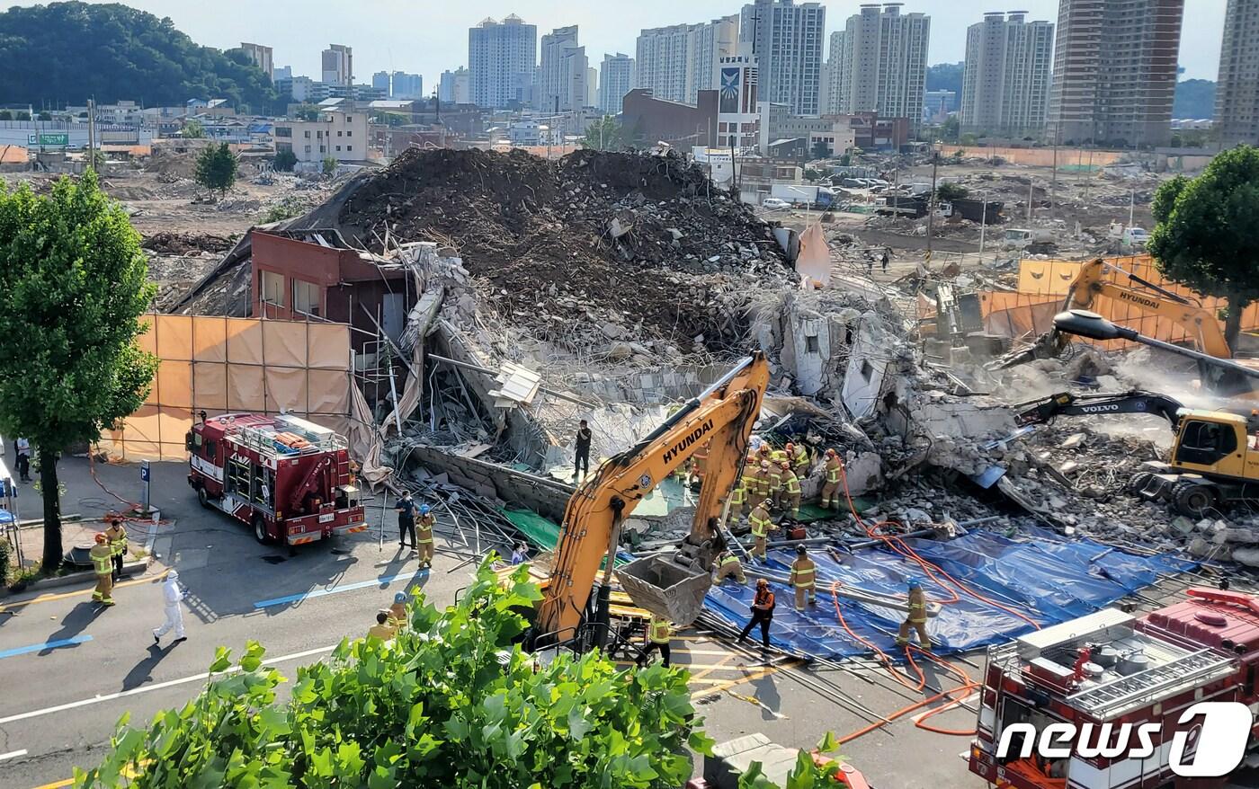 4년 전 학동참사 모습. /뉴스1 DB