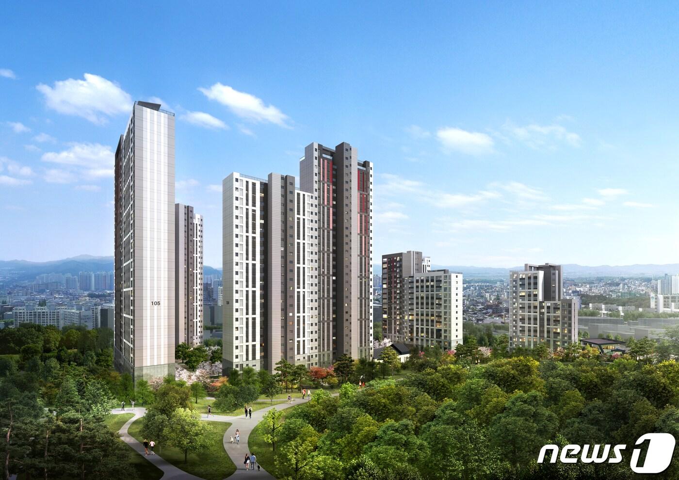 힐스테이트 익산 투시도(현대건설 제공)2021.7.15/뉴스1