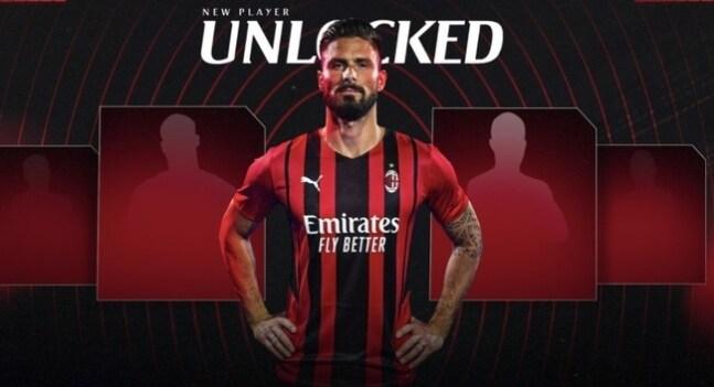 본문 이미지 - AC밀란이 올리비에 지루 영입에 성공했다.(AC밀란 홈페이지)