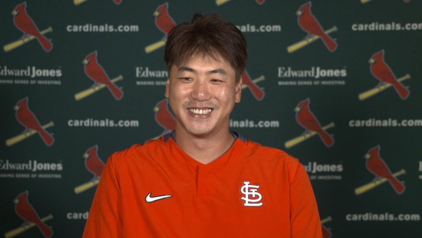 김광현은 18일(한국시간) 가족이 보는 앞에서 시즌 5승을 거뒀다.(김광현 화상 인터뷰 캡처) ⓒ 뉴스1