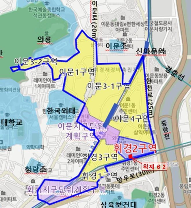 본문 이미지 - 휘경2구역 내 획지 6-2 종교시설 용지 위치. (서울시 제공) ⓒ 뉴스1