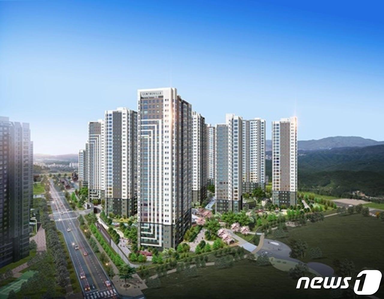 본문 이미지 - ‘당진 센트레빌 르네블루 2차’ 투시도ⓒ 뉴스1