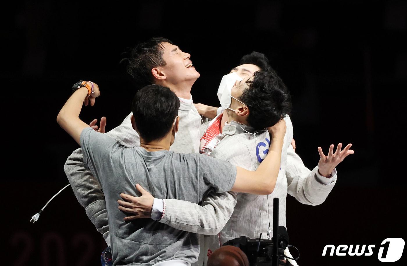 2021 도쿄 올림픽에서 구본길, 오상욱, 김준호와 함께 펜싱 남자 사브르 단체전 금메달을 함께 했던 김정환. /뉴스1 DB ⓒ News1 송원영 기자