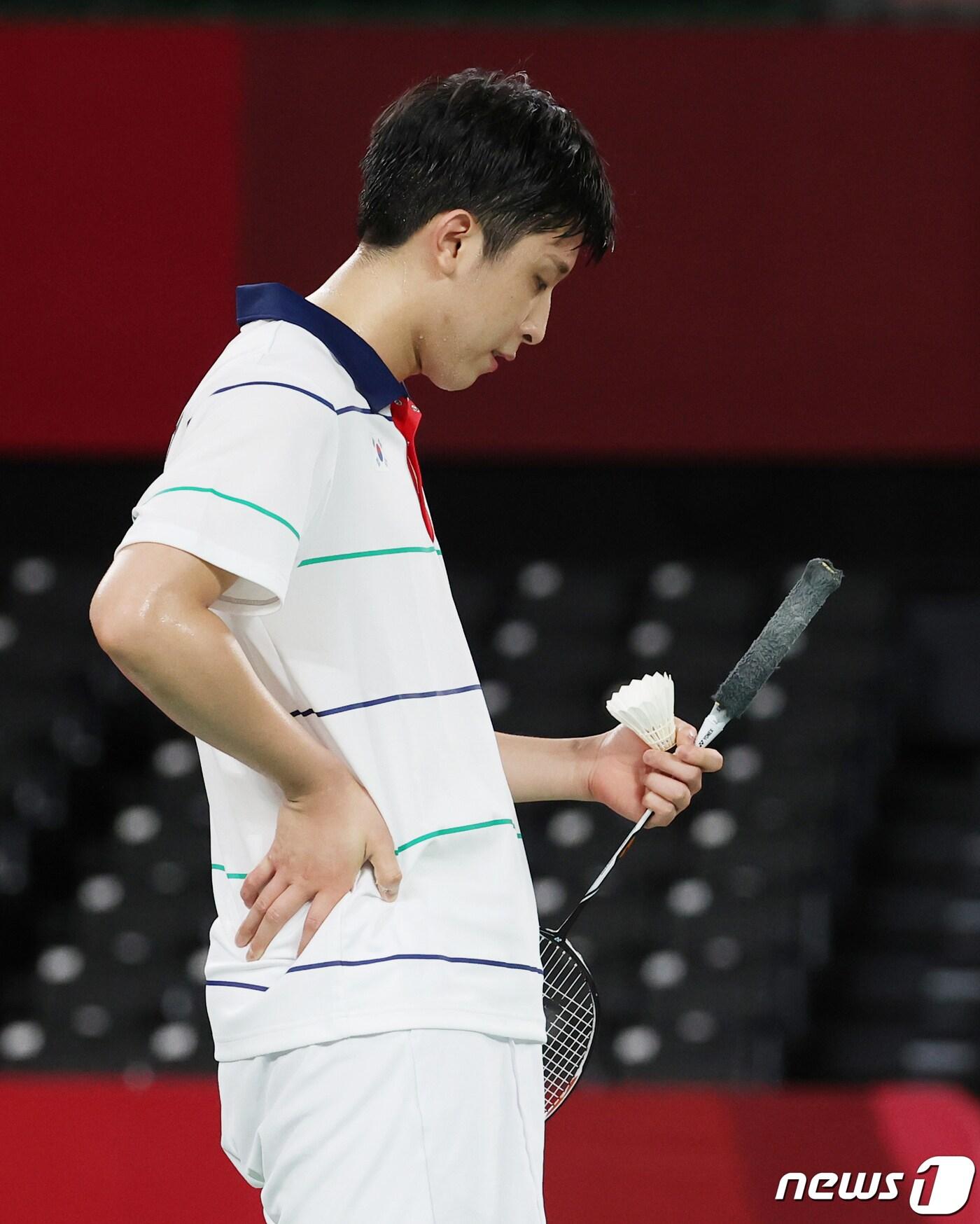 올림픽] 세계 1위 꺾었던 배드민턴 허광희, 남자단식 8강서 탈락 - 뉴스1
