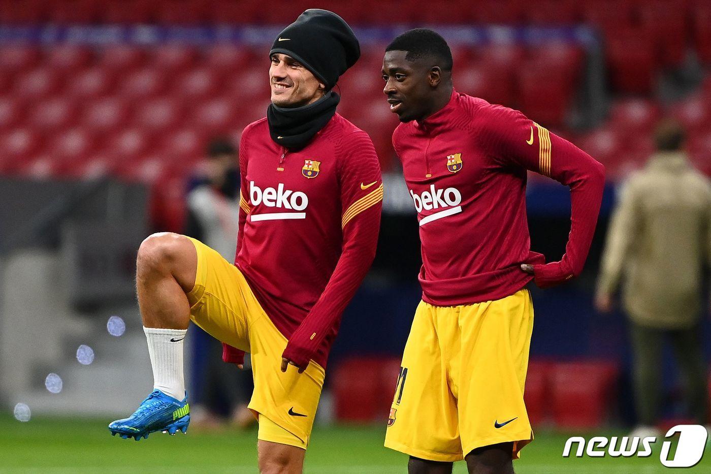 바르셀로나 그리즈만(왼쪽)과 뎀벨레. ⓒ AFP=뉴스1