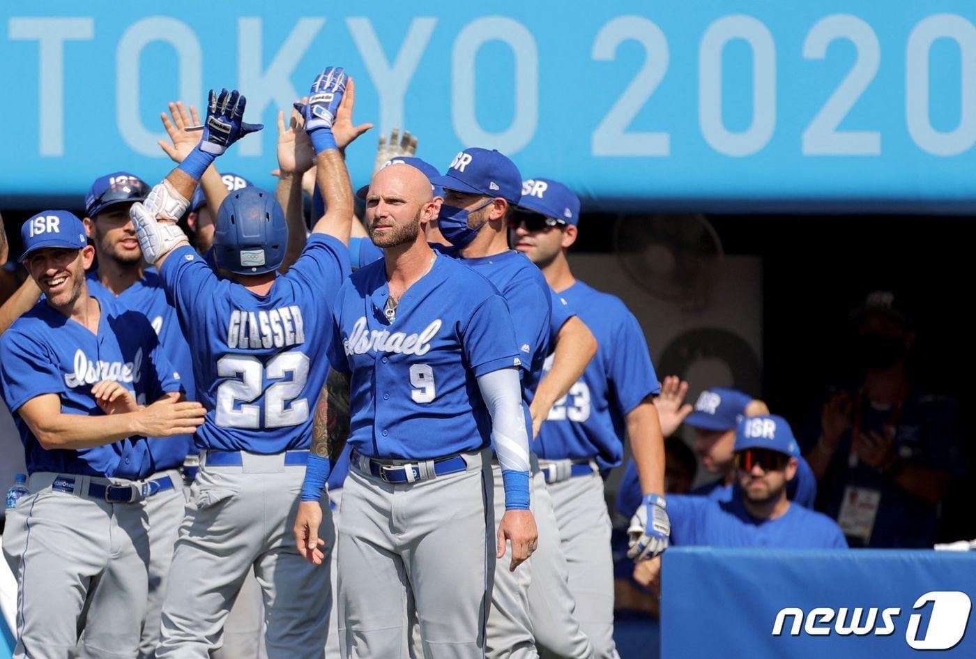 이스라엘이 2020 도쿄 올림픽 야구 녹아웃 스테이지 1라운드에서 멕시코를 이겼다. 이스라엘의 올림픽 야구 첫 승이다. ⓒ AFP=뉴스1