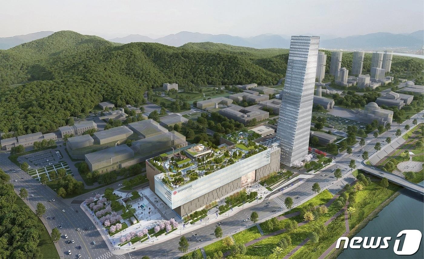 하늘에서 바라 본 대전신세계 ‘아트 앤 사이언스’ 전경. (대전신세계 제공)ⓒ 뉴스1