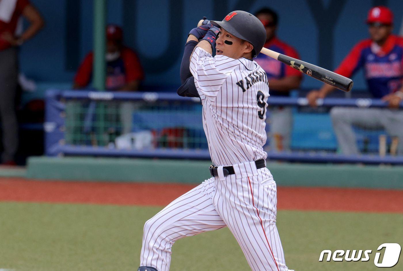 일본 야구대표팀 일원으로 도쿄 올림픽에 출전한 야나기타 유키.ⓒ AFP=뉴스1