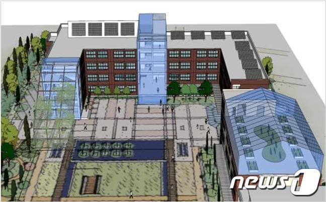 본문 이미지 - 서울 강서구 옛 공진중 부지에 오는 2024년 개관할 예정인 '에코스쿨' 구상안. (서울시교육청 제공)ⓒ 뉴스1