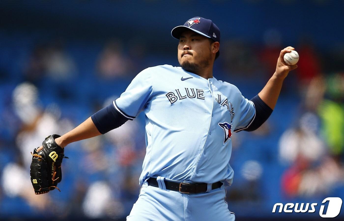 토론토 류현진이 22일(한국시간) 디트로이트를 상대로 12승에 재도전한다.ⓒ AFP=뉴스1