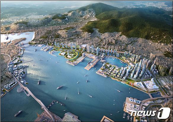 본문 이미지 - 부산항 북항 2단계 항만재개발사업 조감도.ⓒ 뉴스1