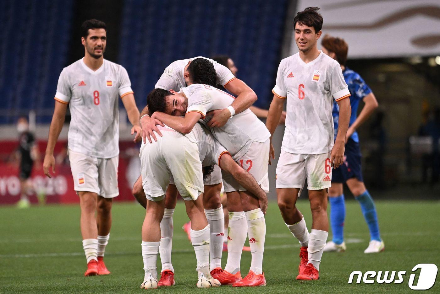 스페인이 일본을 꺾고 도쿄 올림픽 축구 결승에 올랐다. ⓒ AFP=뉴스1