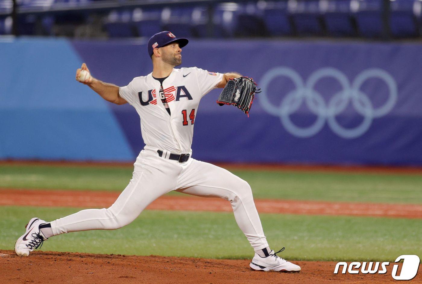일본과 결승전에 선발 등판하는 미국 닉 마르티네스.ⓒ AFP=뉴스1