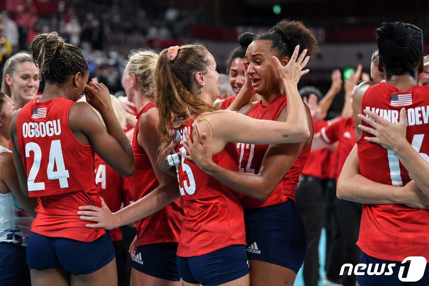 미국이 여자배구 금메달을 땄다. ⓒ AFP=뉴스1