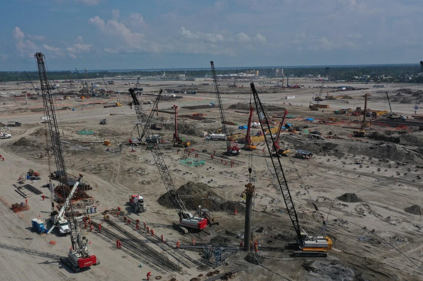 도스보카스 정유 프로젝트 초기 현장 공사 모습(삼성엔지니어링 제공) ⓒ 뉴스1