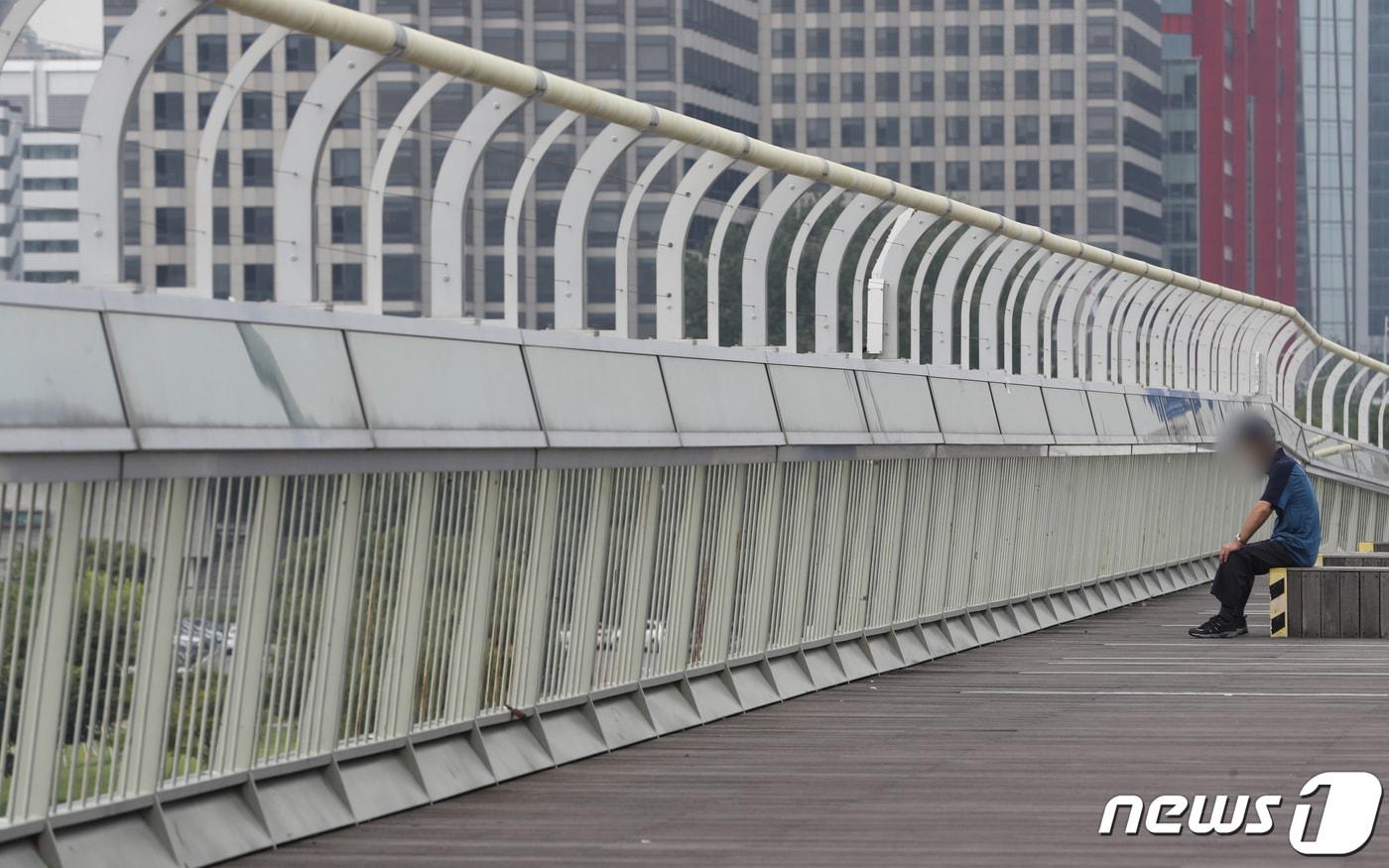서울 마포대교에 설치된 안전펜스. /뉴스1 ⓒ News1 이성철 기자