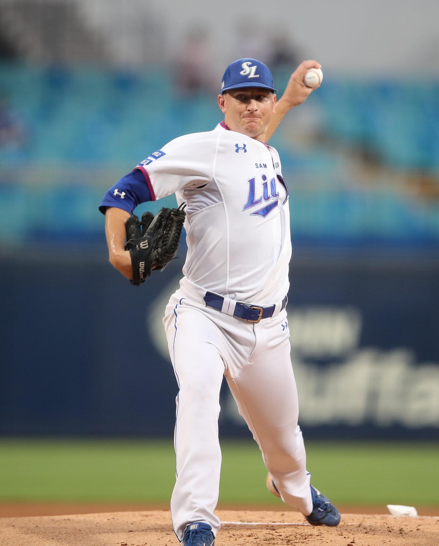 본문 이미지 - 삼성 라이온즈의 외국인 투수 마이크 몽고메리가 10일 KT 위즈전에서 심판에게 욕설을 내뱉어 퇴장 명령을 받았다.(삼성 라이온즈 제공) ⓒ 뉴스1