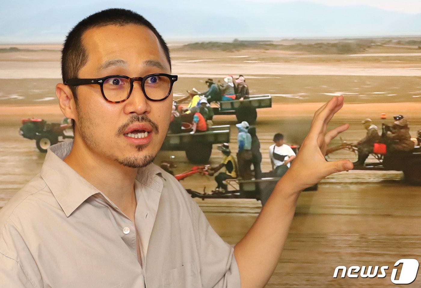 본문 이미지 - 한국관광 홍보영상 '머드맥스 서산편'을 제작한 최지훈 HS Ad 크리에이티브 디렉터가 14일 서울 마포구에 위치한 HS Ad 사무실에서 뉴스1과 인터뷰를 하고 있다. 2021.9.14/뉴스1 ⓒ News1 이성철 기자