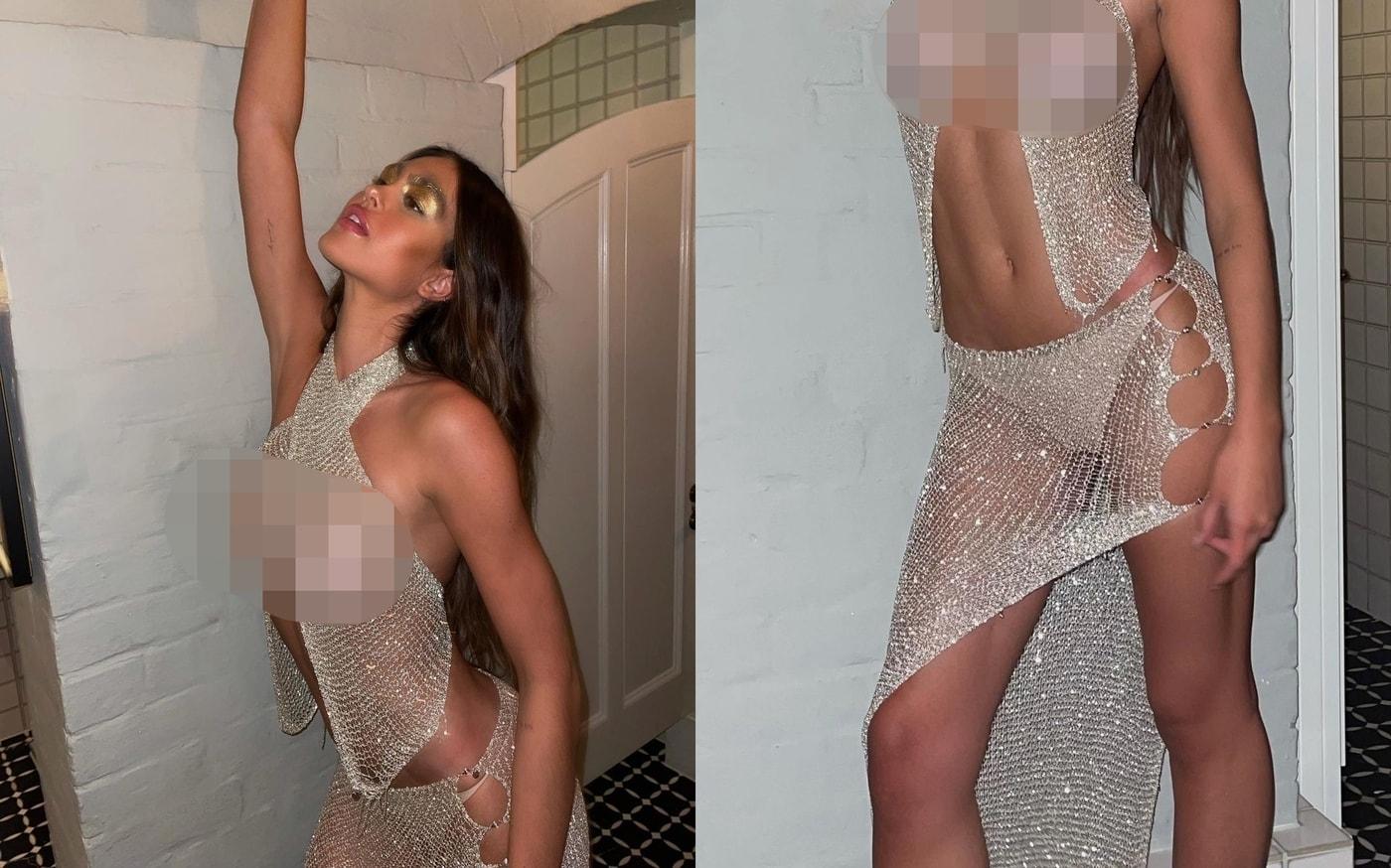 할리우드 스타 아멜리아 그레이 햄린이 지난 17일 개최된 '런던 패션위크'에 참석해 파격적인 드레스를 선보였다. (아멜리아 그레이 햄린 인스타그램 갈무리)  ⓒ 뉴스1